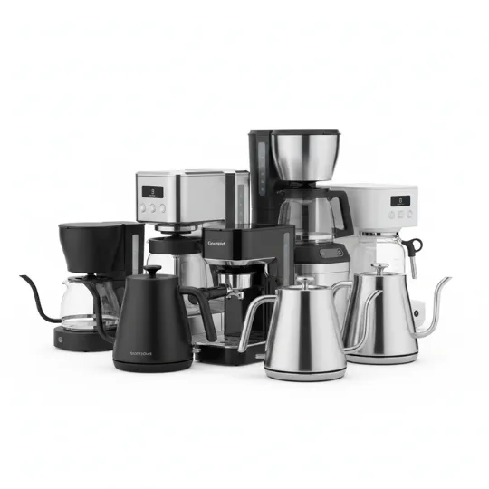 Venta de productos. Cafeteras y teteras eléctricas.