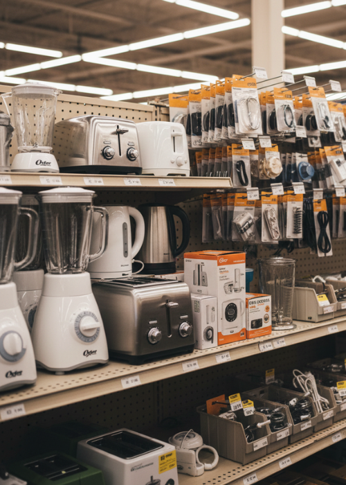 Repuestos y accesorios. Estantería con repuestos